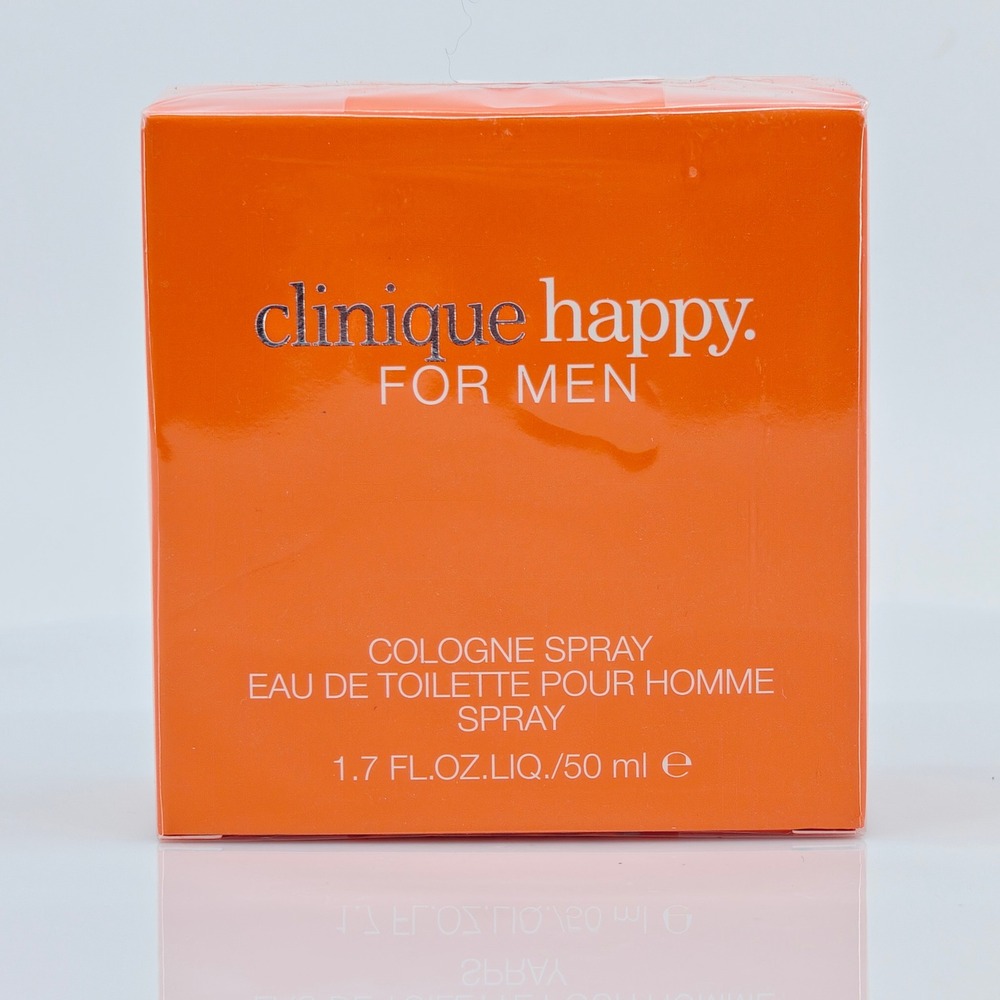 Clinique Happy For Men Cologne Spray 1.7 oz 50 ml Eau de Toilette NEW